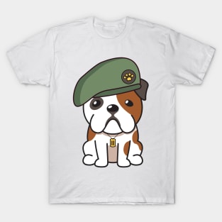 Green Beret English Bulldog T-Shirt